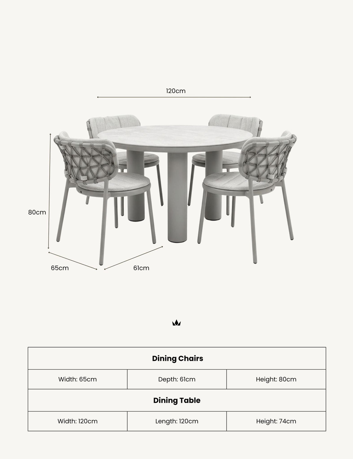 KOKO 4-Seater Dining Table & Chairs