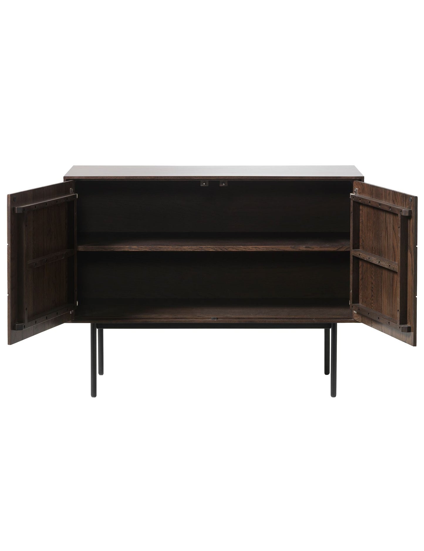 ROKA Dark Wood Geometric 2-Door Sideboard
