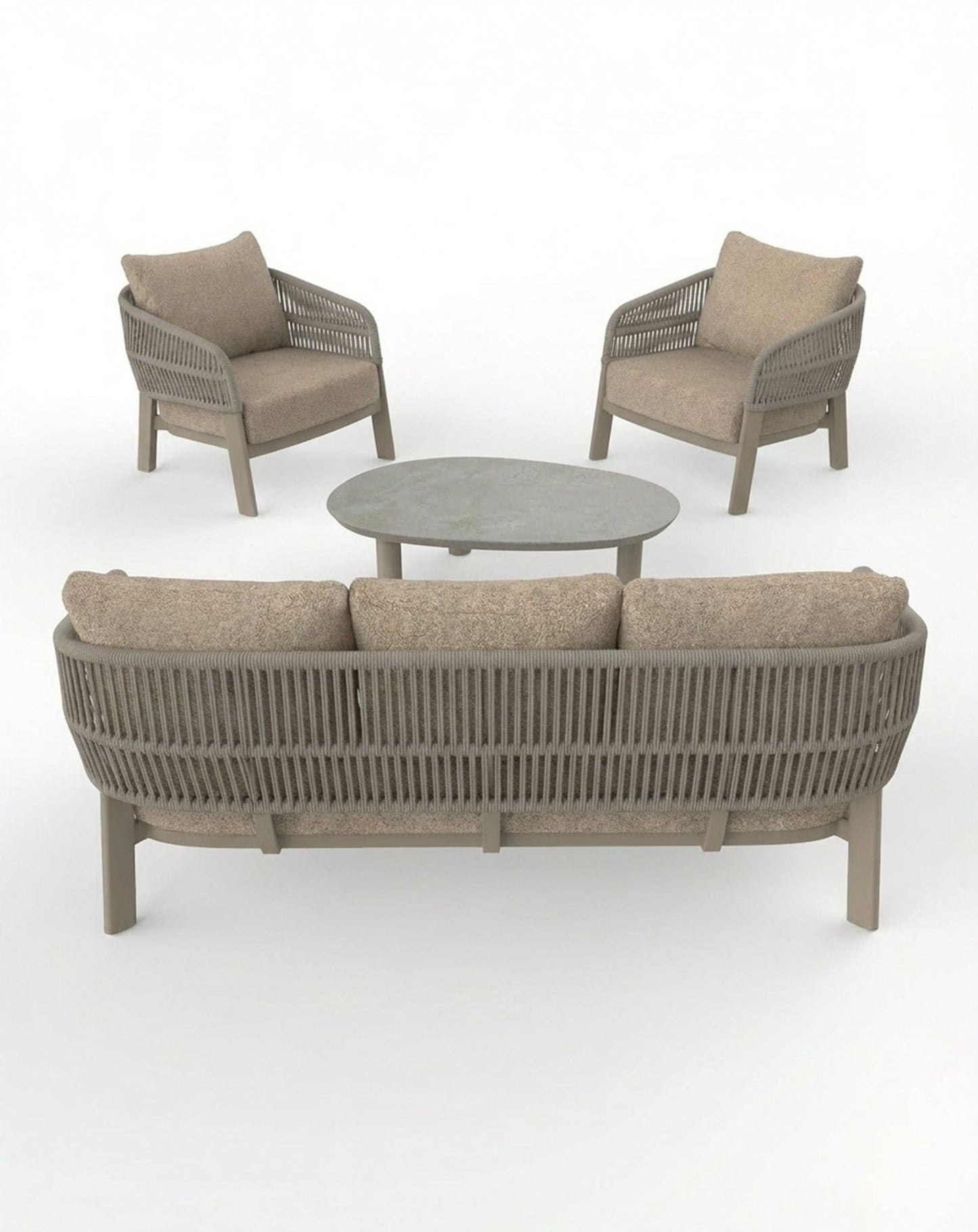ZURO 5-Seater Lounging Set with Coffee Table