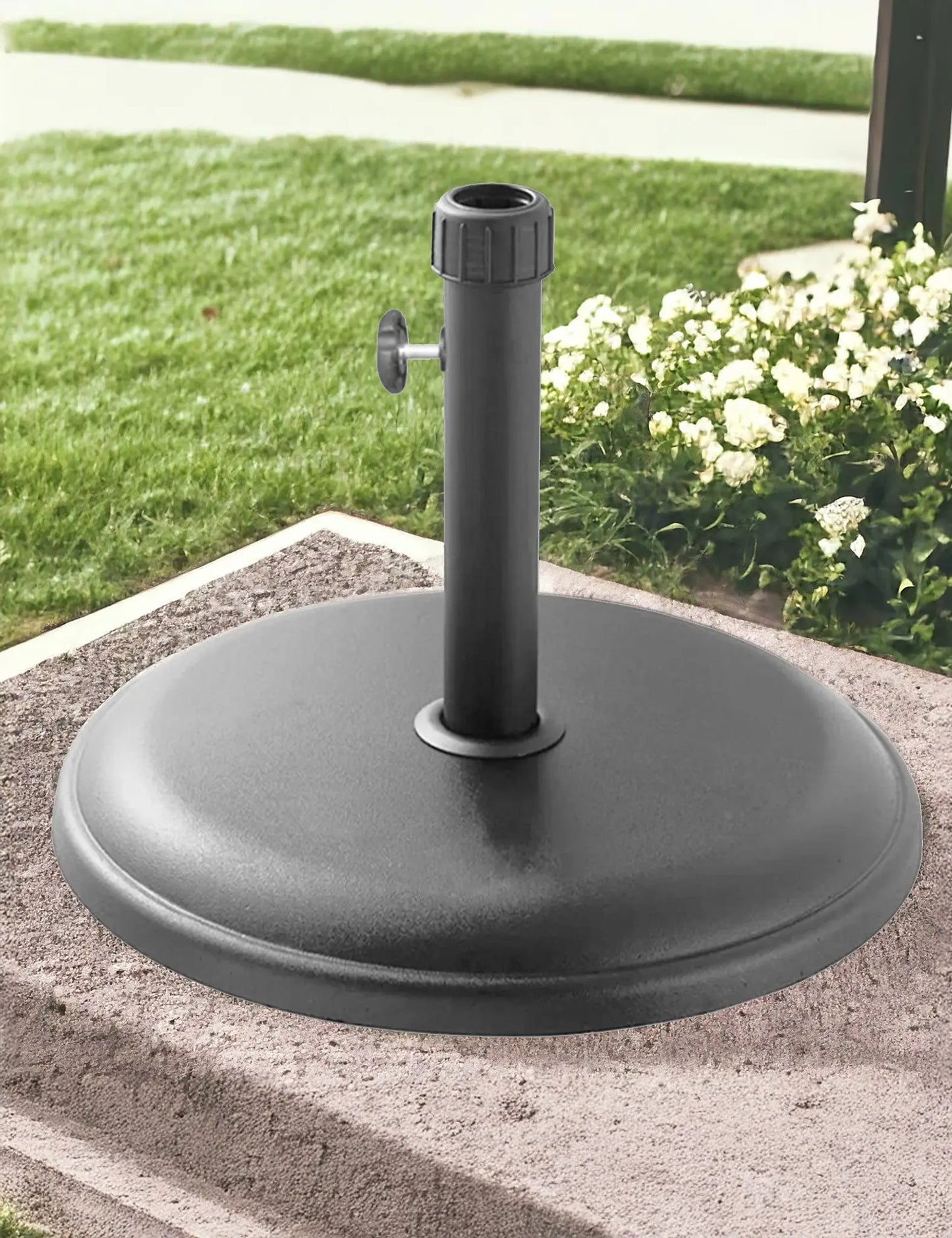 Polycrete Outdoor Parasol Base 16kg Round - Grey