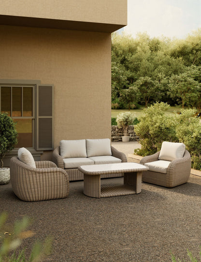 BORA 4-Seater Rattan Lounging Set with Coffee Table