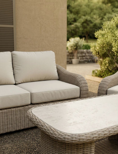 BORA 4-Seater Rattan Lounging Set with Coffee Table