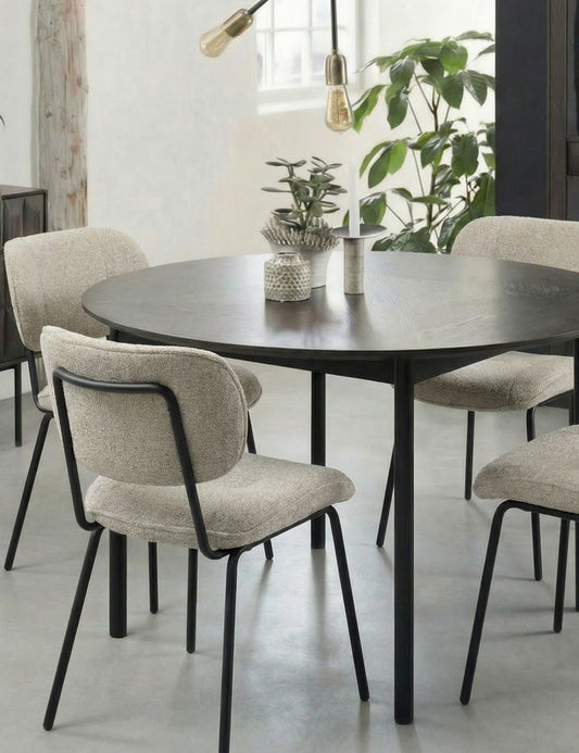 ROKA Dark Wood 4-Seater Dining Table