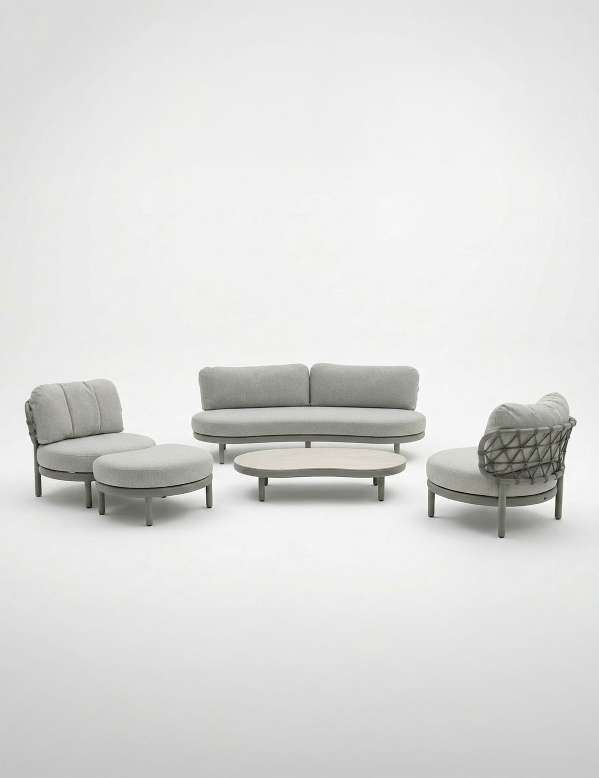 KOKO 5 Seater Lounging Set with Coffee Table & Footstool