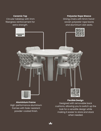 KOKO 4-Seater Dining Table & Chairs
