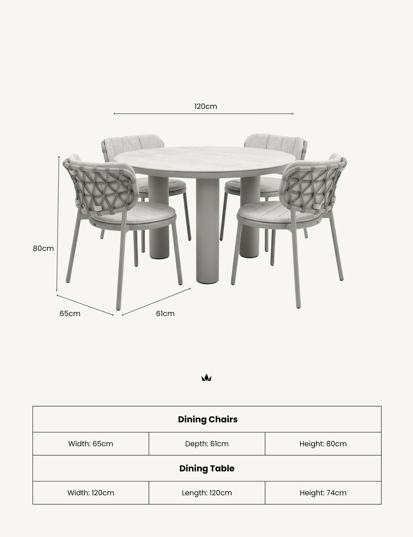 KOKO 4-Seater Dining Table & Chairs