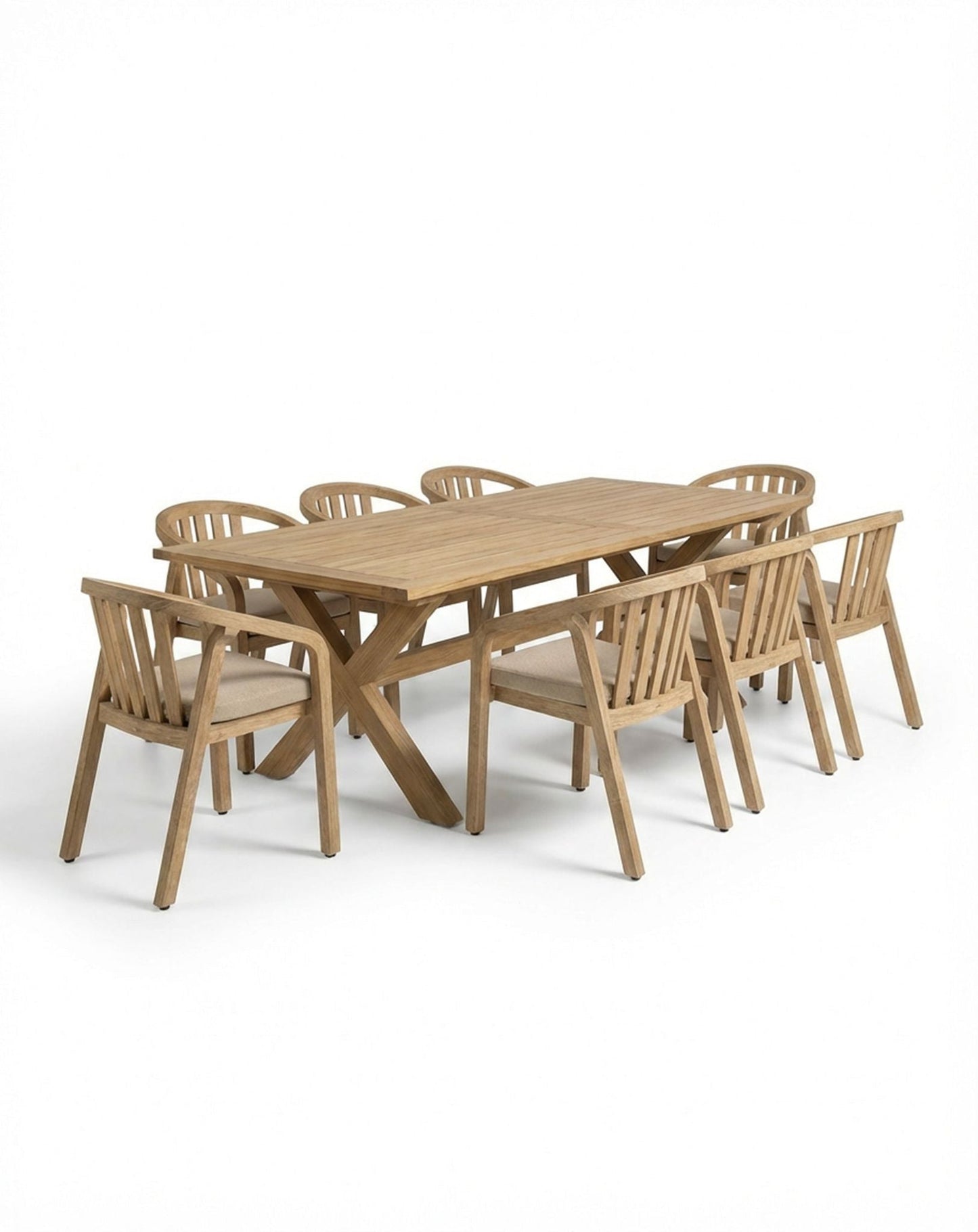 LIDIA 8-Seater Dining Table with RIVEN Chairs