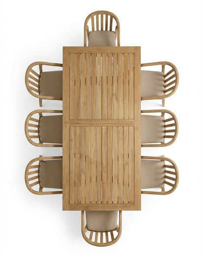 LIDIA 8-Seater Dining Table with RIVEN Chairs