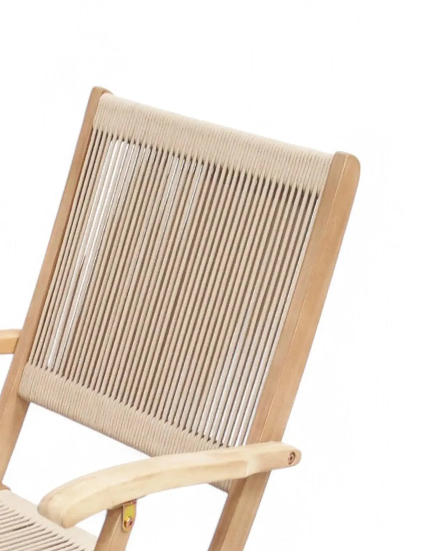 London 4 Seater Square Folding Set with London Rope Folding Armchairs