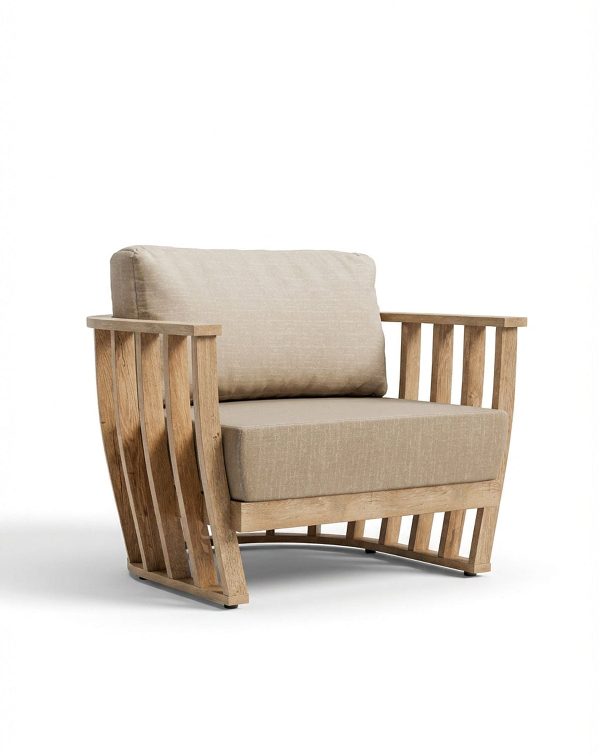LUCCA 5-Seater Wood Lounging Set with Coffee Table