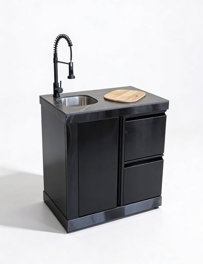 Luxe Outdoor Kitchen 5 Burner with Sink and Fridge