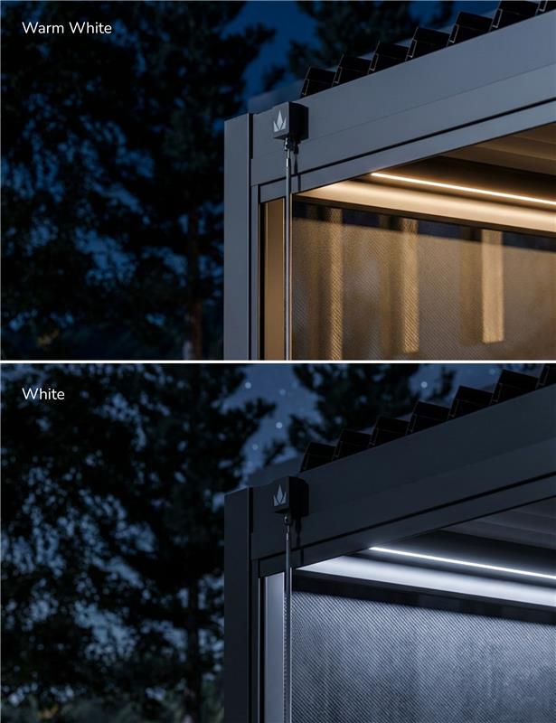 Luxe 3x3m Pergola with Solar Lighting System and Voice Control