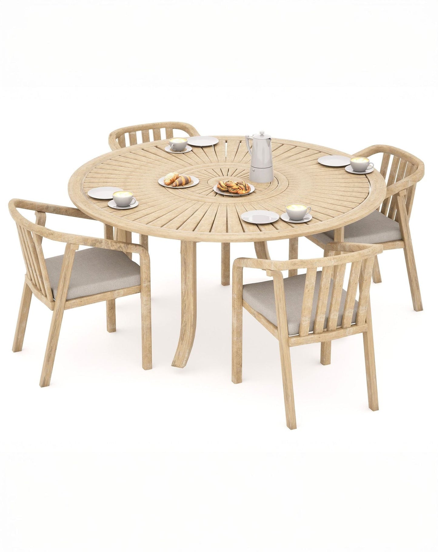 MARIS 4-Seater Round Dining Set