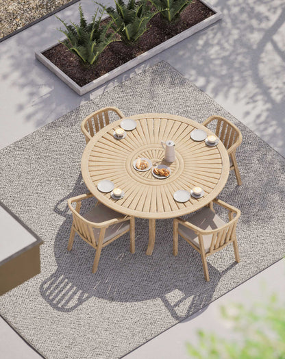 MARIS 4-Seater Round Dining Set