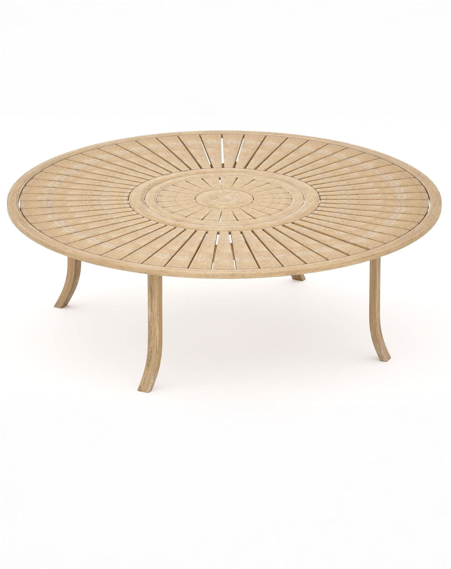 MARIS 8-Seater Round Dining Set with Wooden Lazy Susan