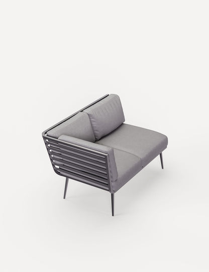 Mayfair Corner Lounging Set with Fire Pit Table and 1 Bench