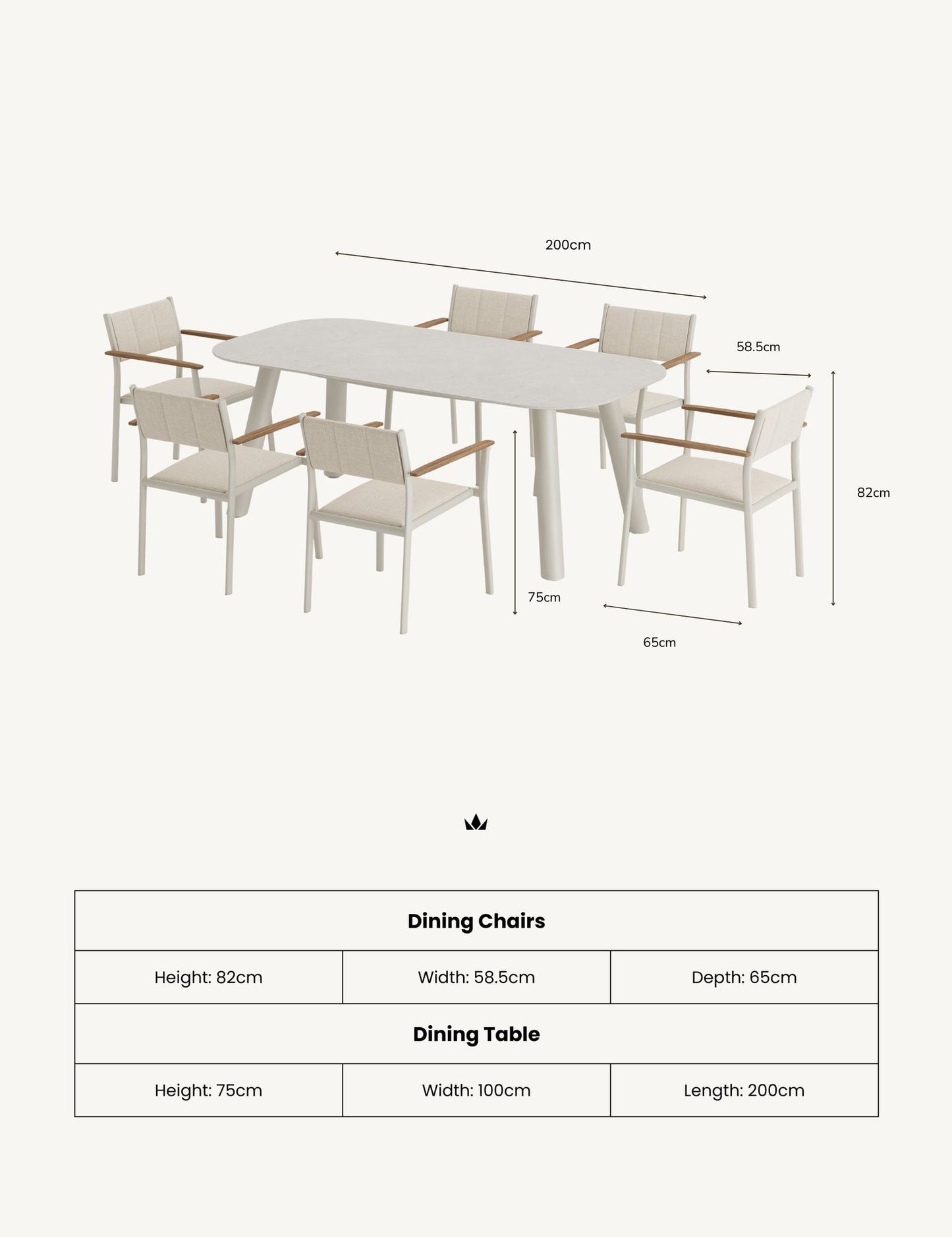 NEXO 6-Seater Dining Table and Chairs