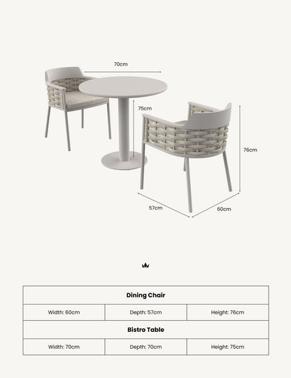 OLMA 2-Seater Bistro Set