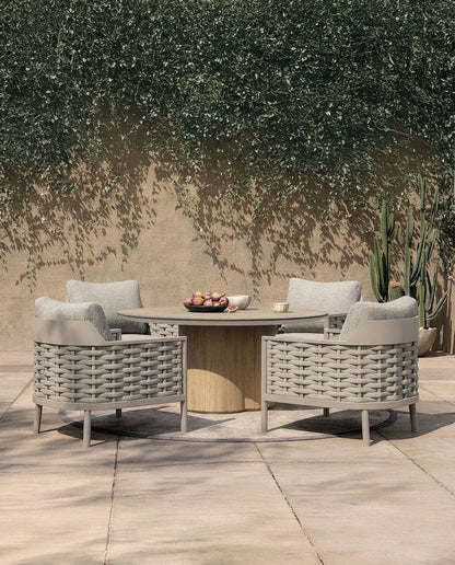 OLMA 4-Seater Dining Table & Armchairs