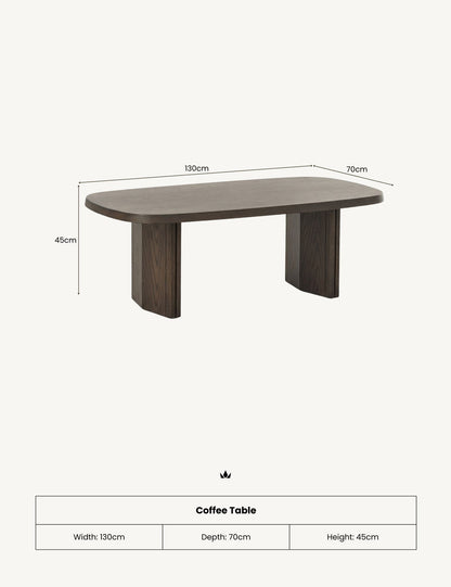 ROKA Dark Wood Coffee Table