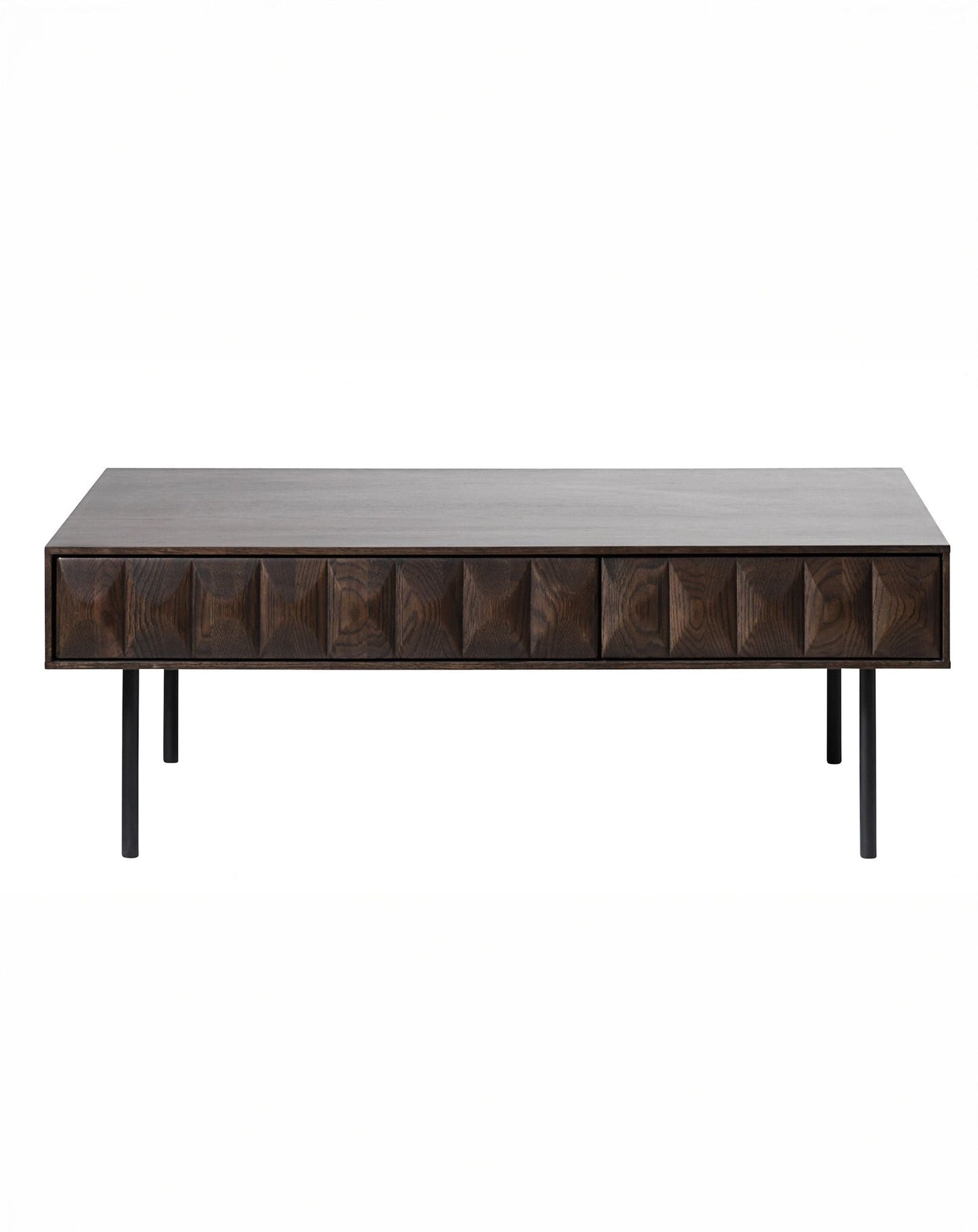 ROKA Dark Wood Geometric Coffee Table