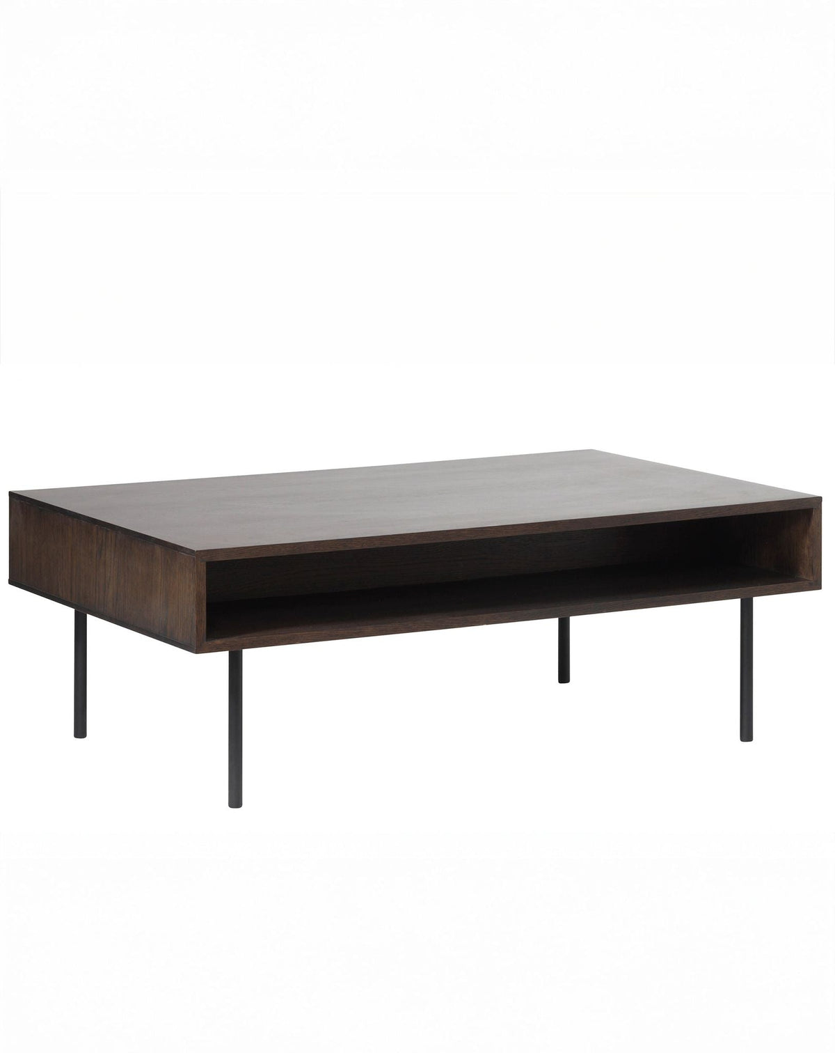 ROKA Dark Wood Geometric Coffee Table