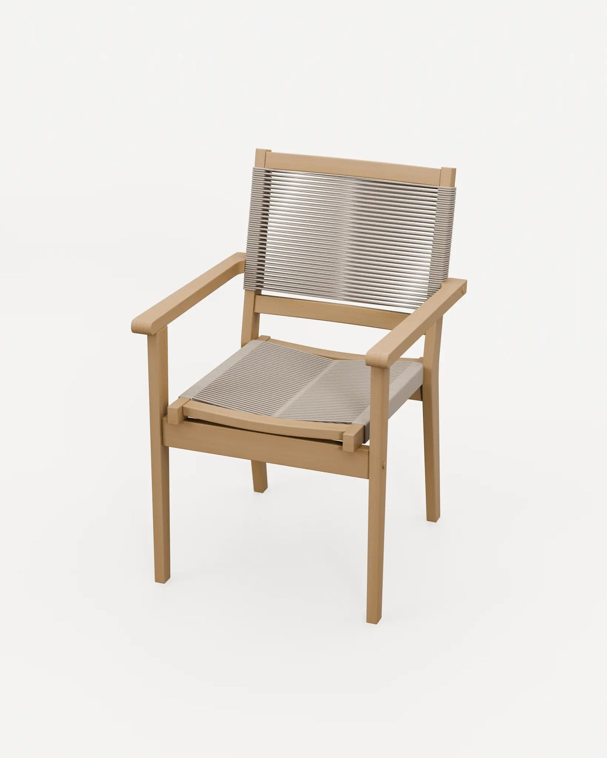 Roma 80cm Round Sunray Bistro Set with Roma Rope Stacking Chairs