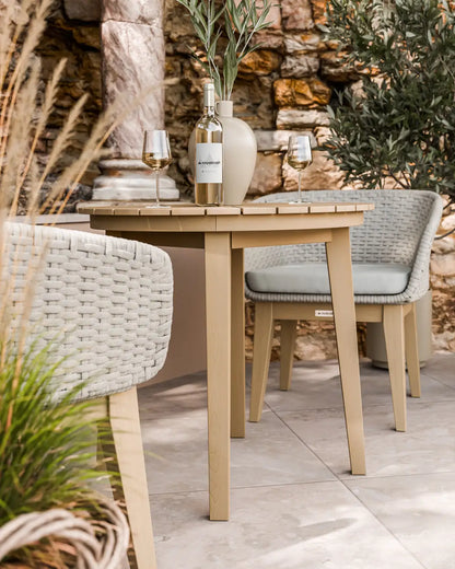 Roma 2 Seater Round Sunray Bistro Set with Eden Dusk Chair