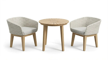 Roma 2 Seater Round Sunray Bistro Set with Eden Dusk Chair