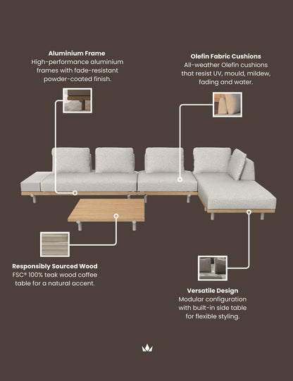 TILT Modular Lounging Sofa Set with Coffee Table