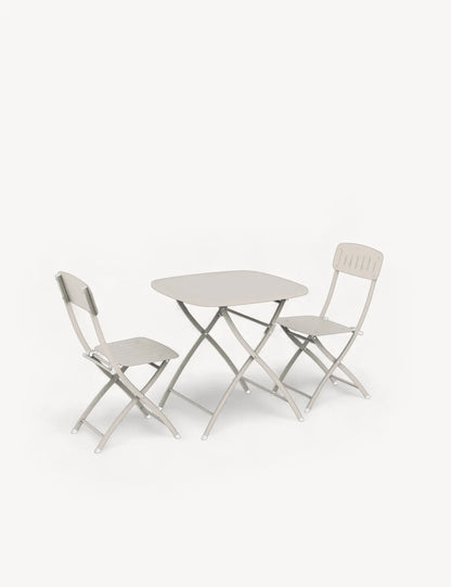 Venice 2 Seater Folding Bistro Set in Cashmere