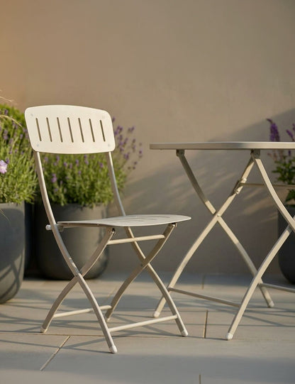 Venice 2 Seater Folding Bistro Set in Cashmere