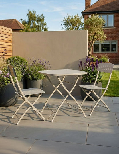 Venice 2 Seater Folding Bistro Set in Cashmere