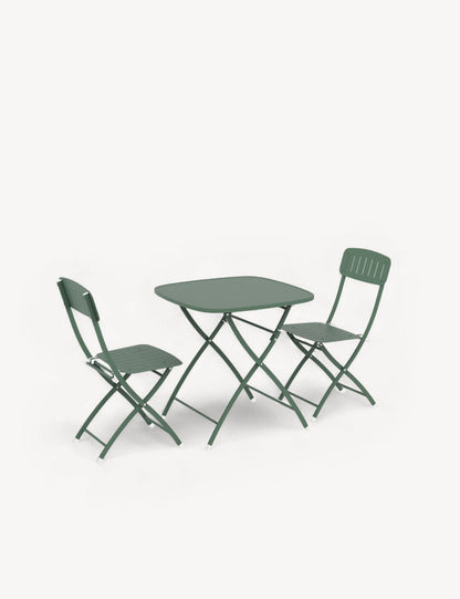Venice 2 Seater Folding Bistro Set in Moss