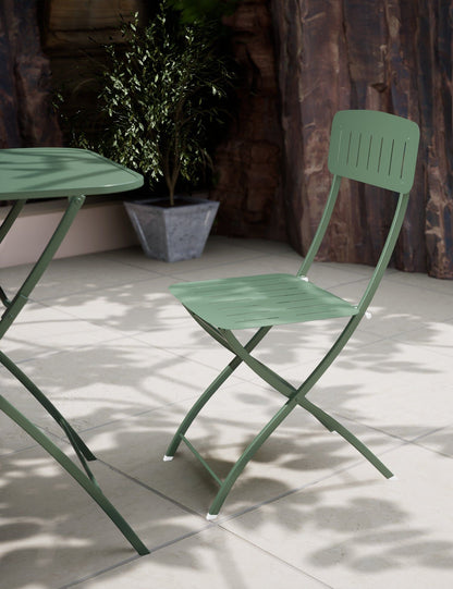 Venice 2 Seater Folding Bistro Set in Moss