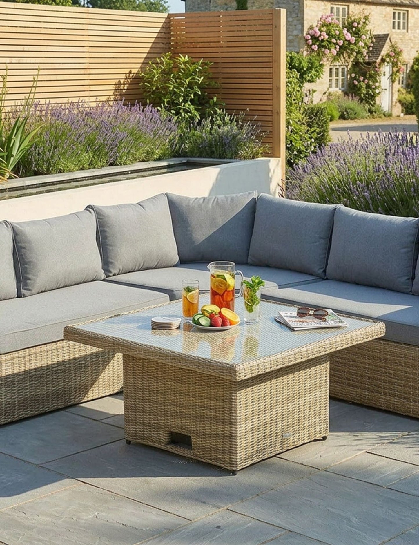 Wentworth 6 Seater Adjustable Corner Lounging Set