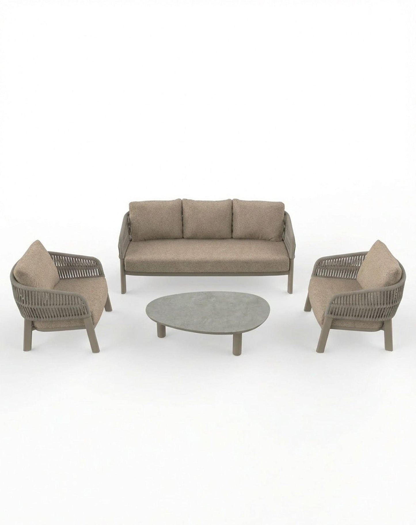 ZURO 5-Seater Lounging Set with Coffee Table