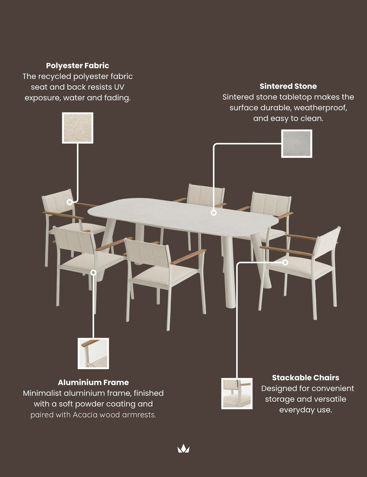 NEXO 6-Seater Dining Table and Chairs