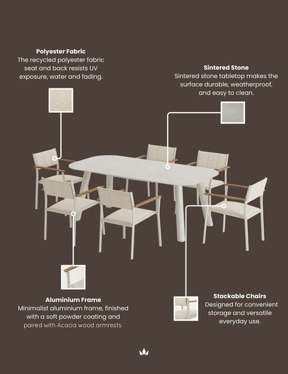 NEXO 6-Seater Dining Table and Chairs